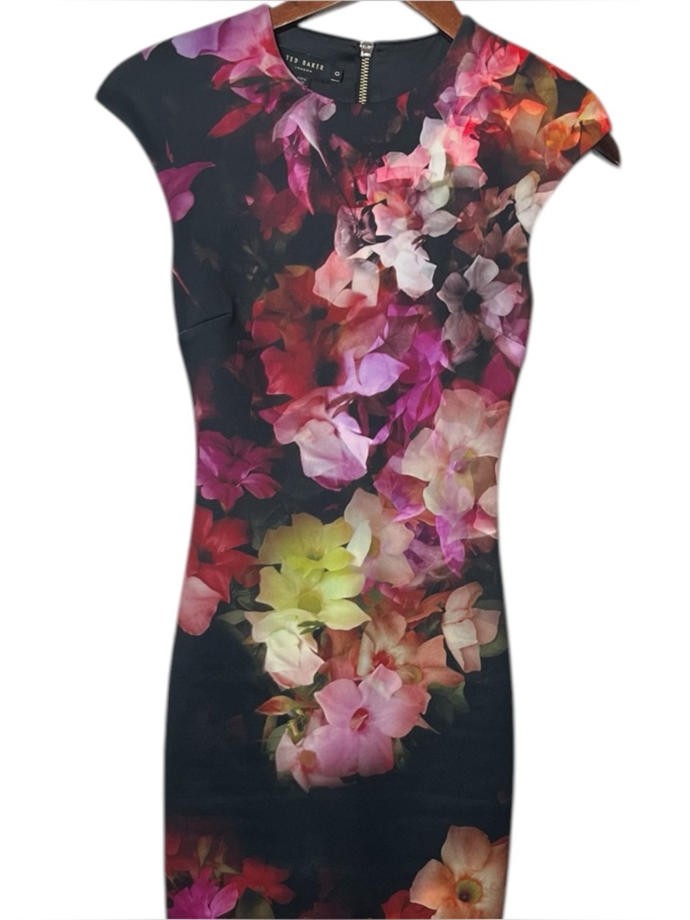 Ted Baker Catina Women’s‎ 0 Floral Sheath Midi Cocktail Wedding Guest Elegant - Picture 3 of 12